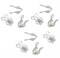 JewelrySupply Clam Shell Bead Tip 3.5mm Cup with Double Loop Sterling Silver (Pack or 10)
